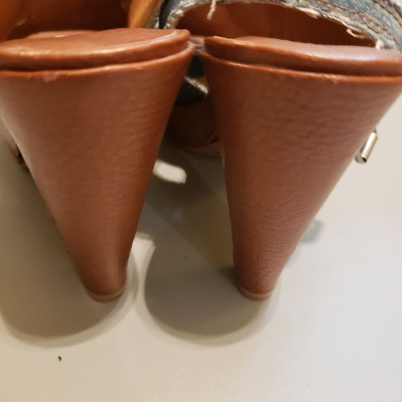 SOLD Lucky Brand Peggy Denim Heels 9 (bin 2) - Picture 4 of 7
